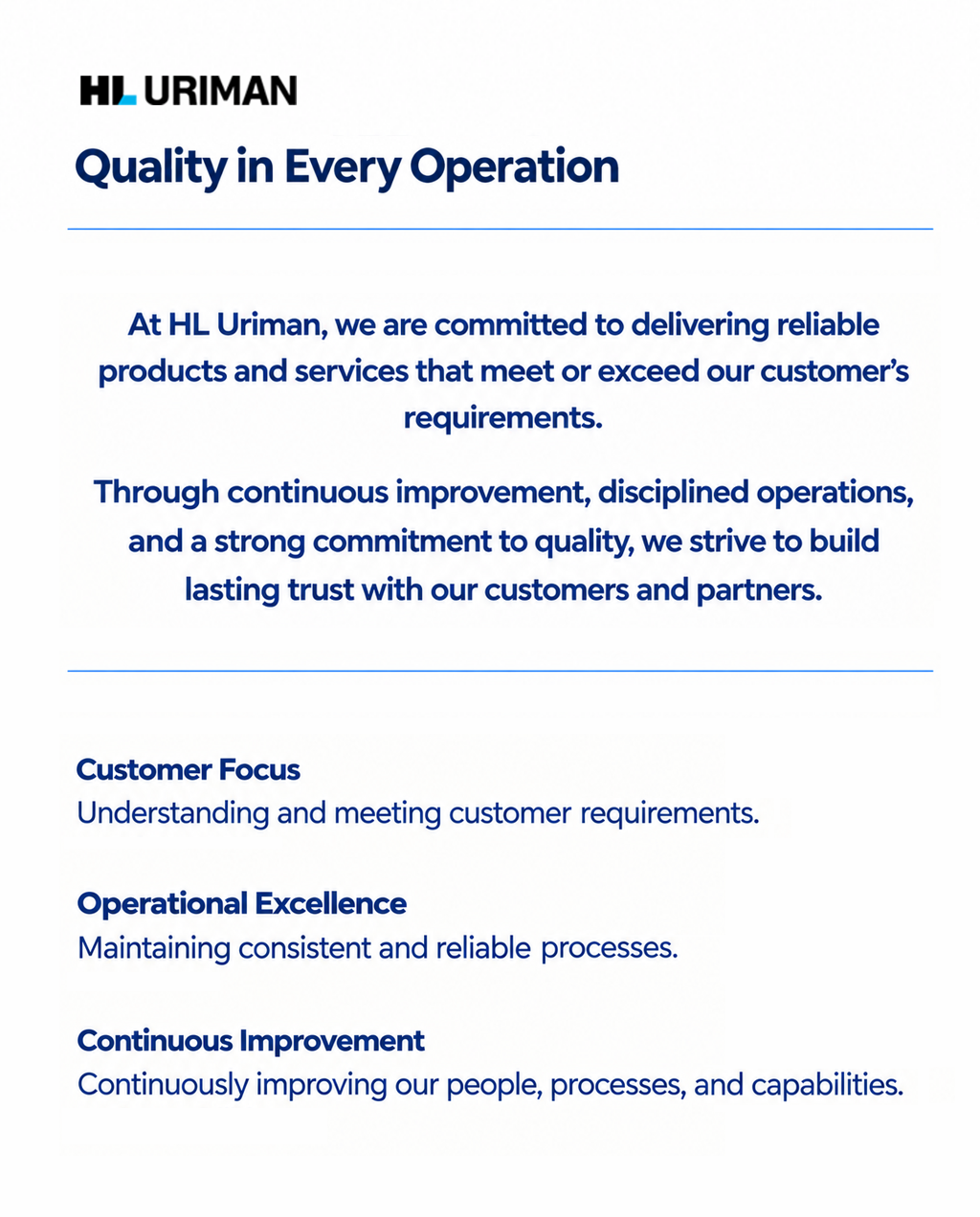 Quality Policy